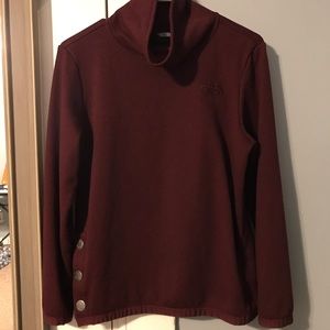 North Face Maroon Pullover Fleece